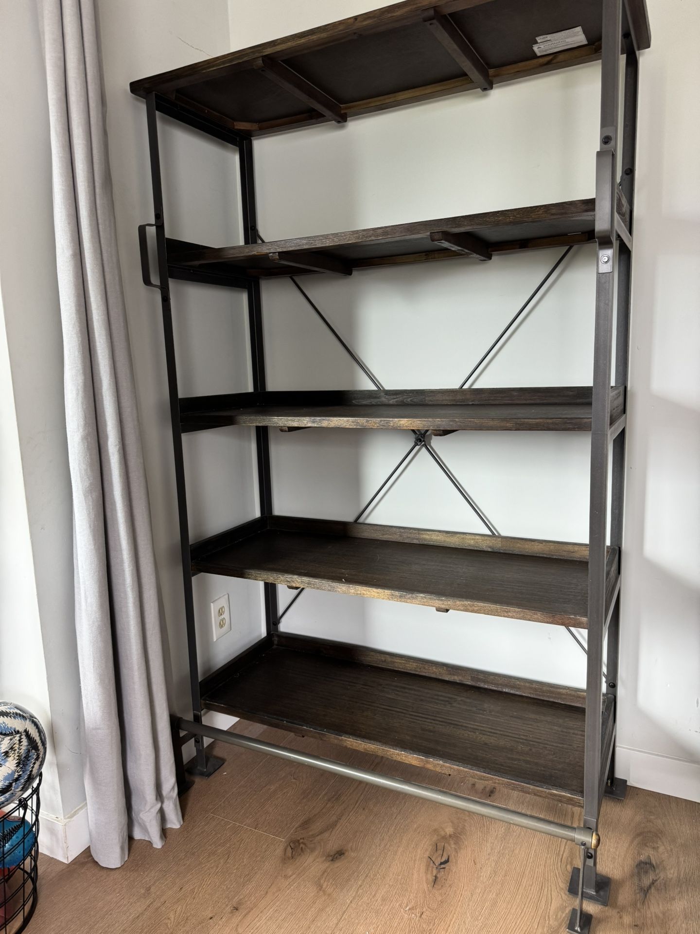 World Market Industrial Shelving Unit (metal & wood)