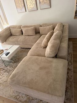 Beige sectional