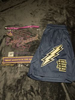 Eric Emanuel Shorts Navy Lightning Bolt SIZE S 