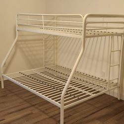 White Bunk Bed Twin over Full