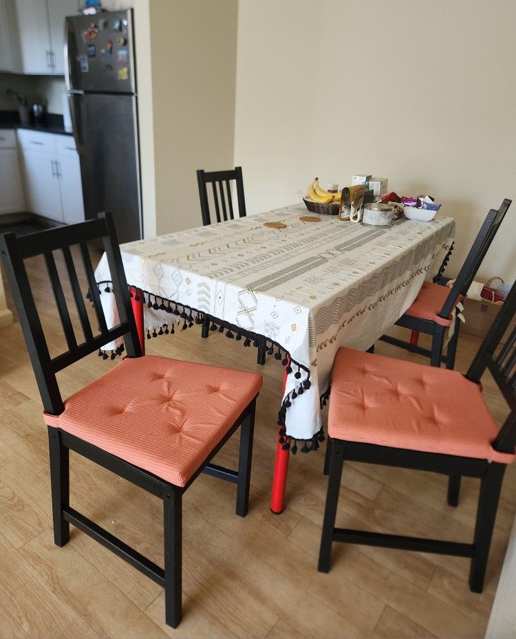 Dining Chairs, Fan and Side Table