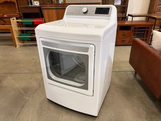 LG White Front Load Electric Dryer with Sensor Dry Model #DLE7300WE