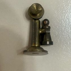 Vintage Miniature Brass telephone - Collectible Dollhouse Décor Accent