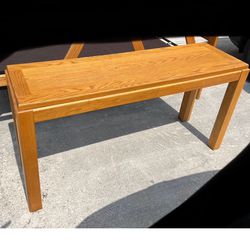 Wood Couch / Console Table - 52x15.25x26”  