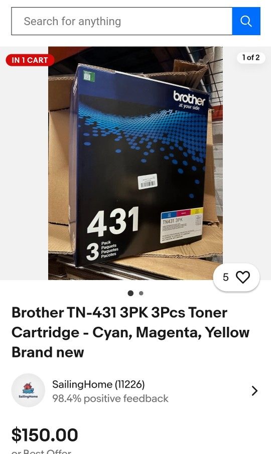 3Pack 3Pcs Toner Ink