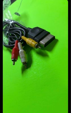 Original Xbox AV Cable RCA Composite Audio Video Cord for Microsoft Xbox Classic Console CRT TV Yellow Red White Replacement