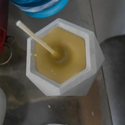 Modern Geometric Hexagon Mini Candle
