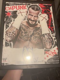 Wwe cm punk autograph