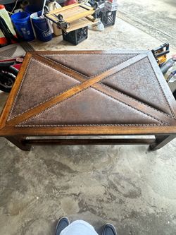 Coffee table, barstools, console table