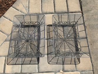 2 Silver Metal Trays