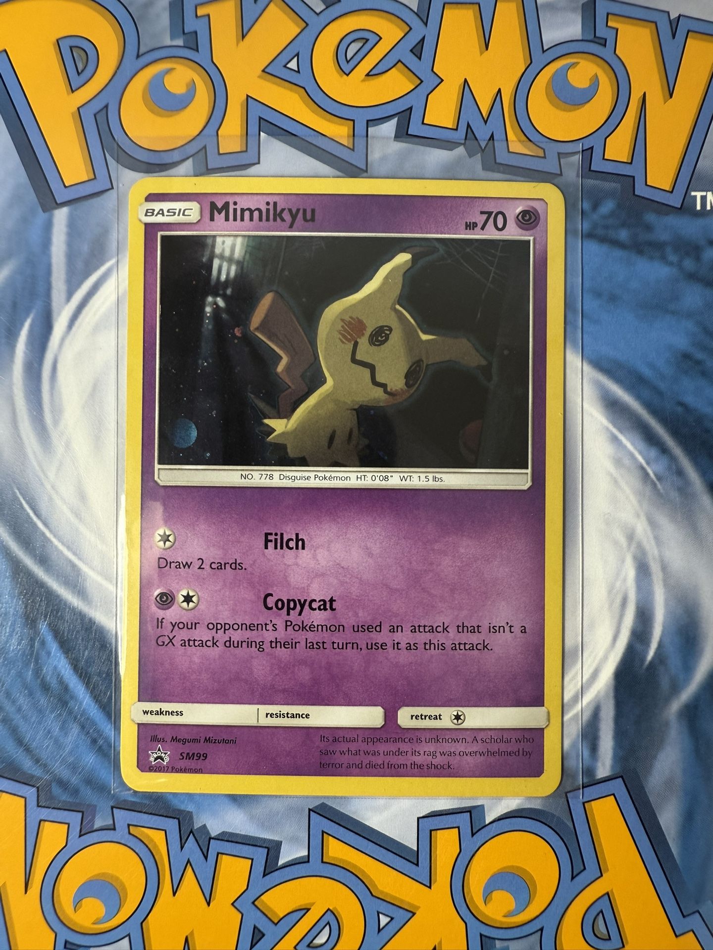 NM Holo Mimikyu SM99 - Black Star Promo