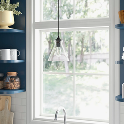 Set of 4 Black Pendant Lights - New in Box (Wayfair Three Posts Inola)