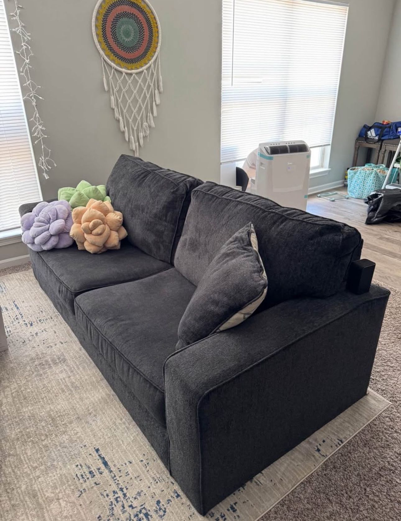 Dark Gray Modern Couch - Super Comfortable & Clean - Great Condition!