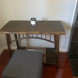 Desk and ottoman