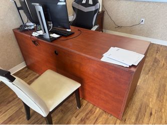 Dark walnut desk
