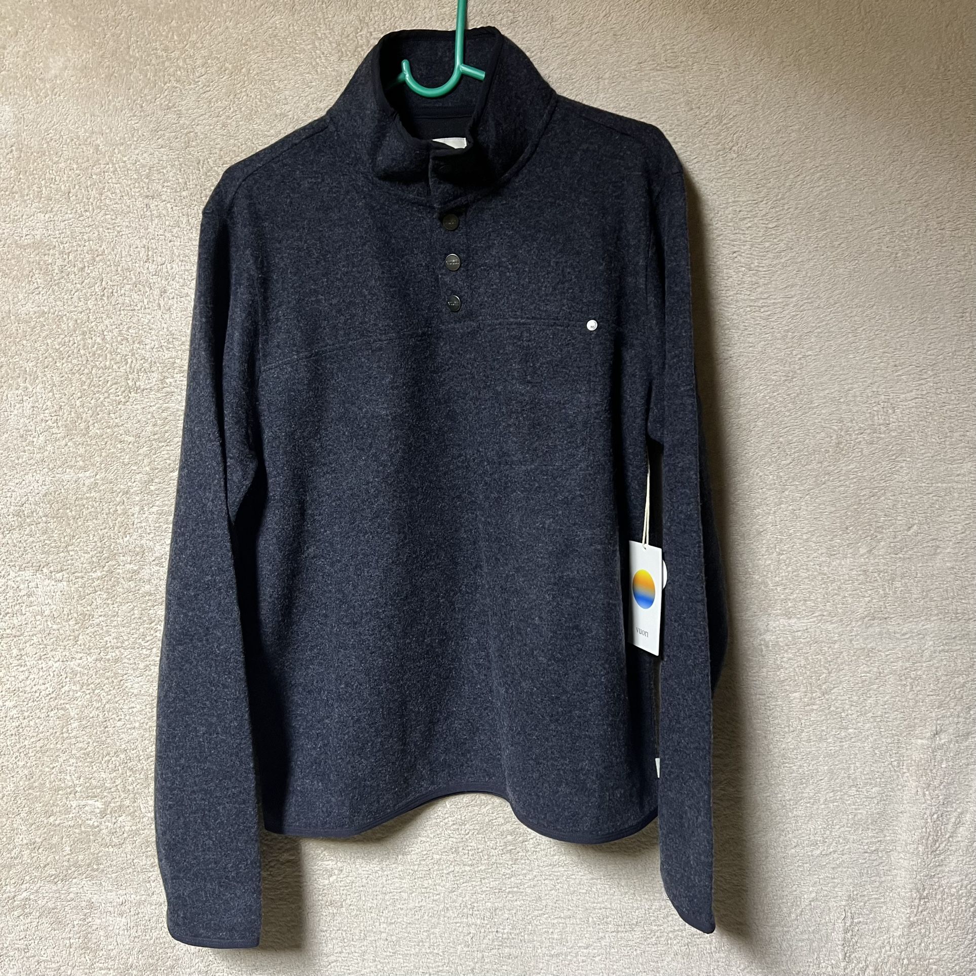 Vuori Venice Wool Pullover Mens Medium Grey