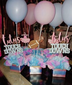 Gender Reveal Football and Tutus