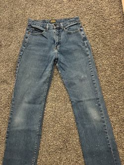 Light Wash Straight Leg Denim Jeans