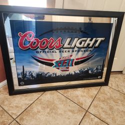 Coors Light "Official Beer Sponsor XLII Super Bowl" Bar Mirror 44"x32"
