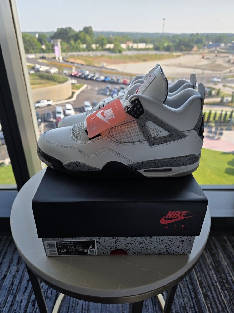 Deadstock Jordan Retro 4 White Cement 4 Sz 10.5
