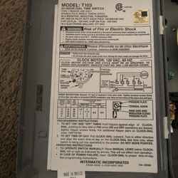 Model T103 24hr Dial Time Switch 