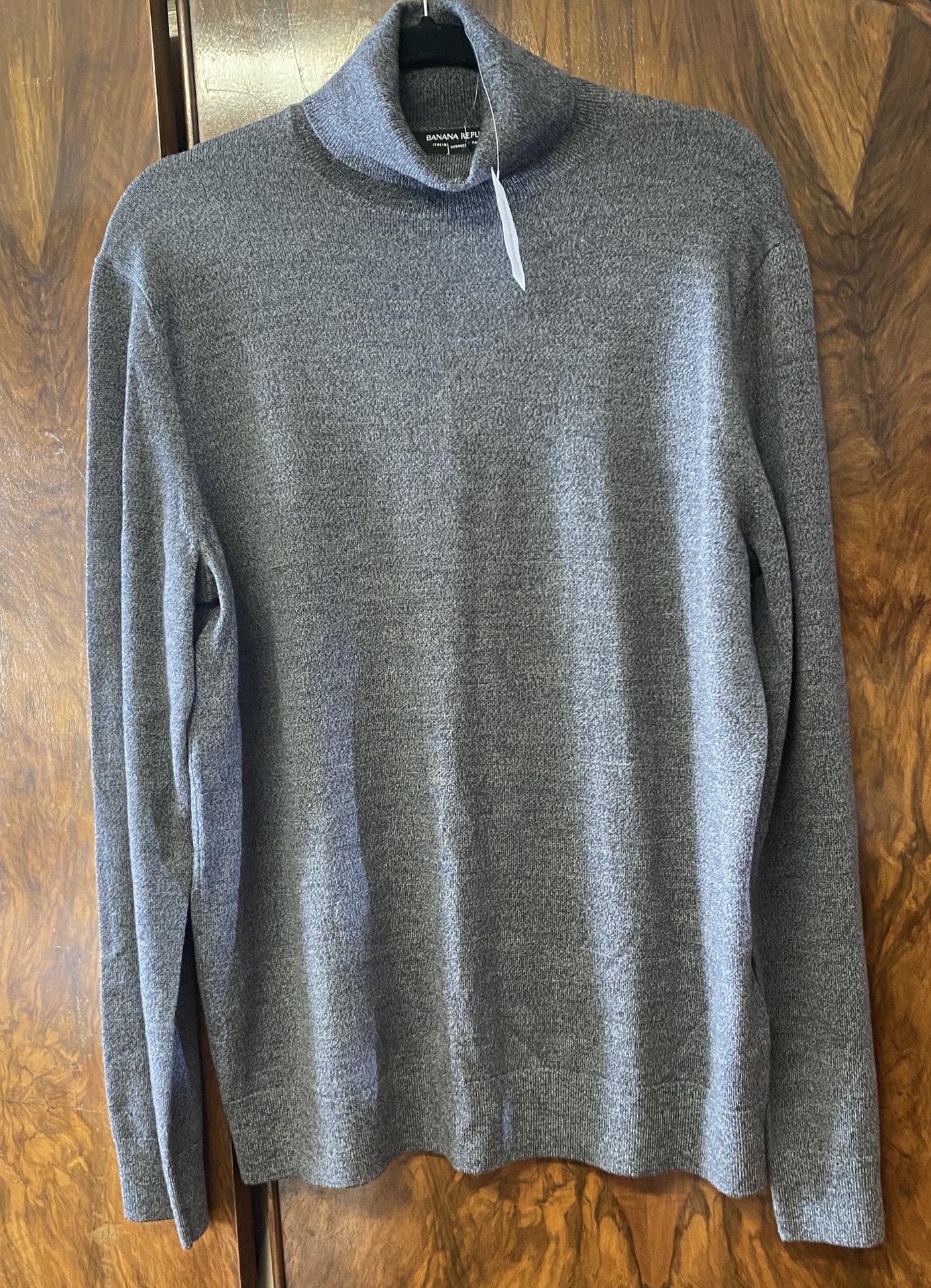 ##Banana Republic Men's 100% Italian Merino Extra Fine Wool Turtleneck Sweater/ New With Tags