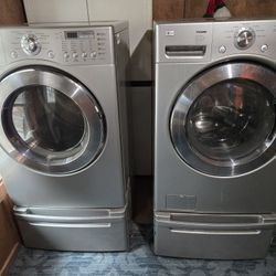 LG Front load washer and dryer.
