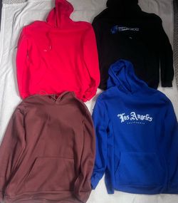 Men’s Large Hoodie Bundle – 4 Hoodies – Streetwear
