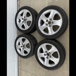 4 — 235/45r17 5x120 5x4.72 Stock Acura RL Odyssey Wheels Rims Good Treads Tires!!!!