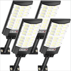 4 Pack Solar Street Lights 4PACK 144LED