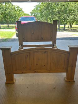 Wood bed frame