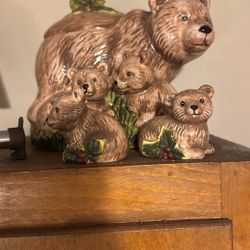 Cookie Jar With Salt And Pepper Shakers That Mat