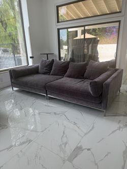 Large Deep Gray Sofa / Couch – Very Good Condition