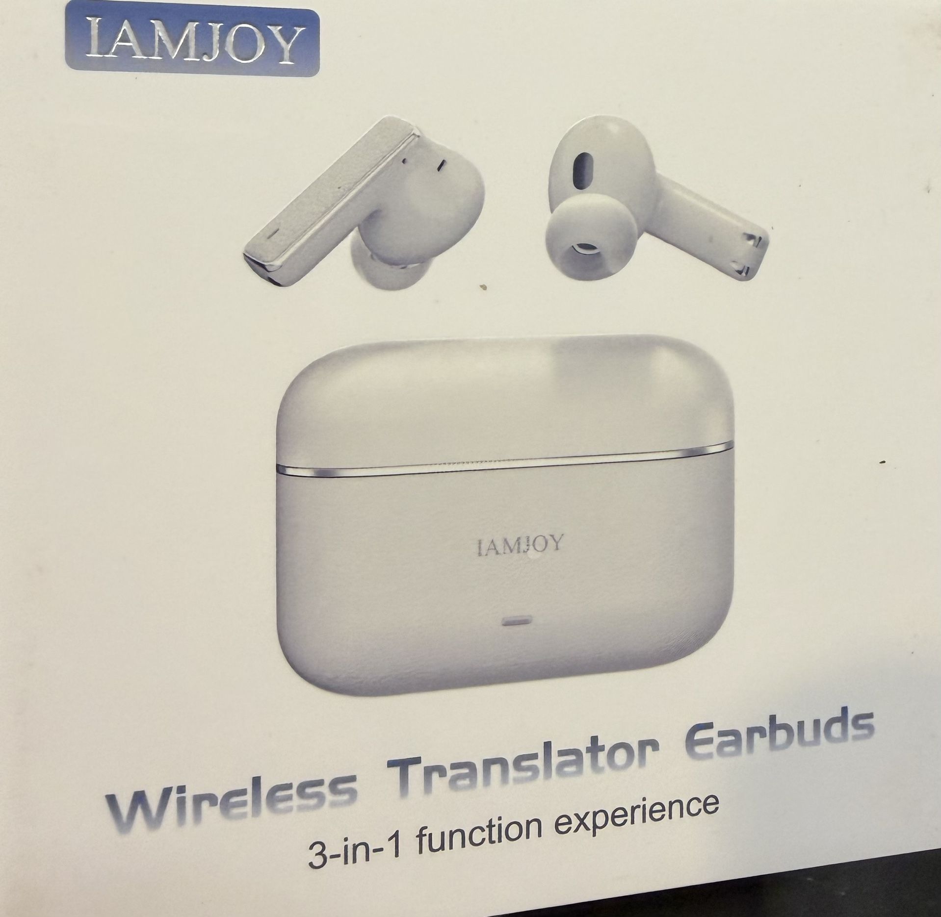 Language Translation Earbuds, 163 Language & Accents Two-Way Translator Device Built-in 6 Mics, 42dB Hybrid Dual Noise Cancelling Earbuds for Travel B