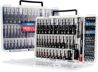 80-Piece Premium Magnetic Impact Nut Driver Set Metric & SAE with Socket Adapters, Bit Holder, Wing Nut Driver, Universal Sockets, Quick Release Exten