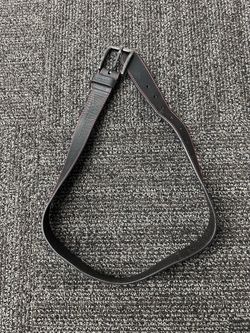 GUESS Men’s Leather Dress Belt Black/Red Stitching