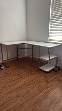 White and gold table