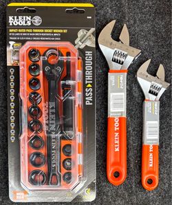 Klein Tools Socket Wrench Set & Adjustable Wrenches