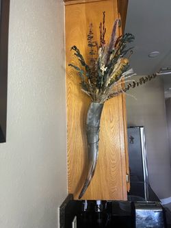 Longhorn steer flower vase/sconces