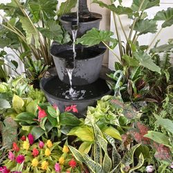 Three Tier Fountain And Jumbo Rocking Chair
