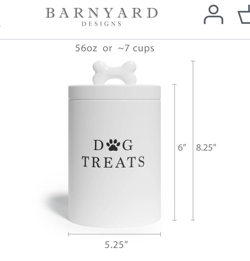 NEW Barnyard Dog Treat Cookie Jar 7 cup capacity