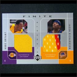 2002 Kobe Bryant & Jason Richardson Upper Deck Finite Elements Dual Game Worn Patches #KB/JR-U