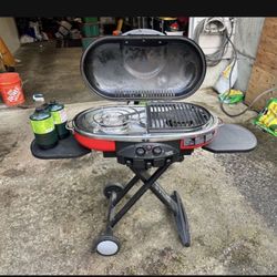 Red Coleman Road Trip Travel Grill On Wheels