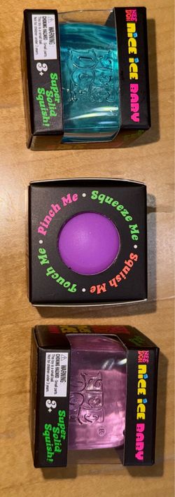 Needoh Grrovy Glob & Nice Cube Mini Size Squishy Toy