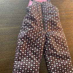 London Fog Girls Size 2T hearts Winter Snow Pants 