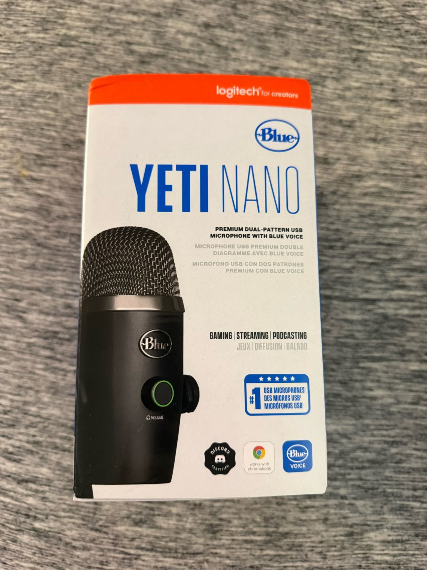 Blue Microphones - Blue Yeti Nano Premium Wired Multi-Pattern USB Condenser Microphone - Black