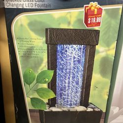 Cracked Glass Color Changing Led Fountain
