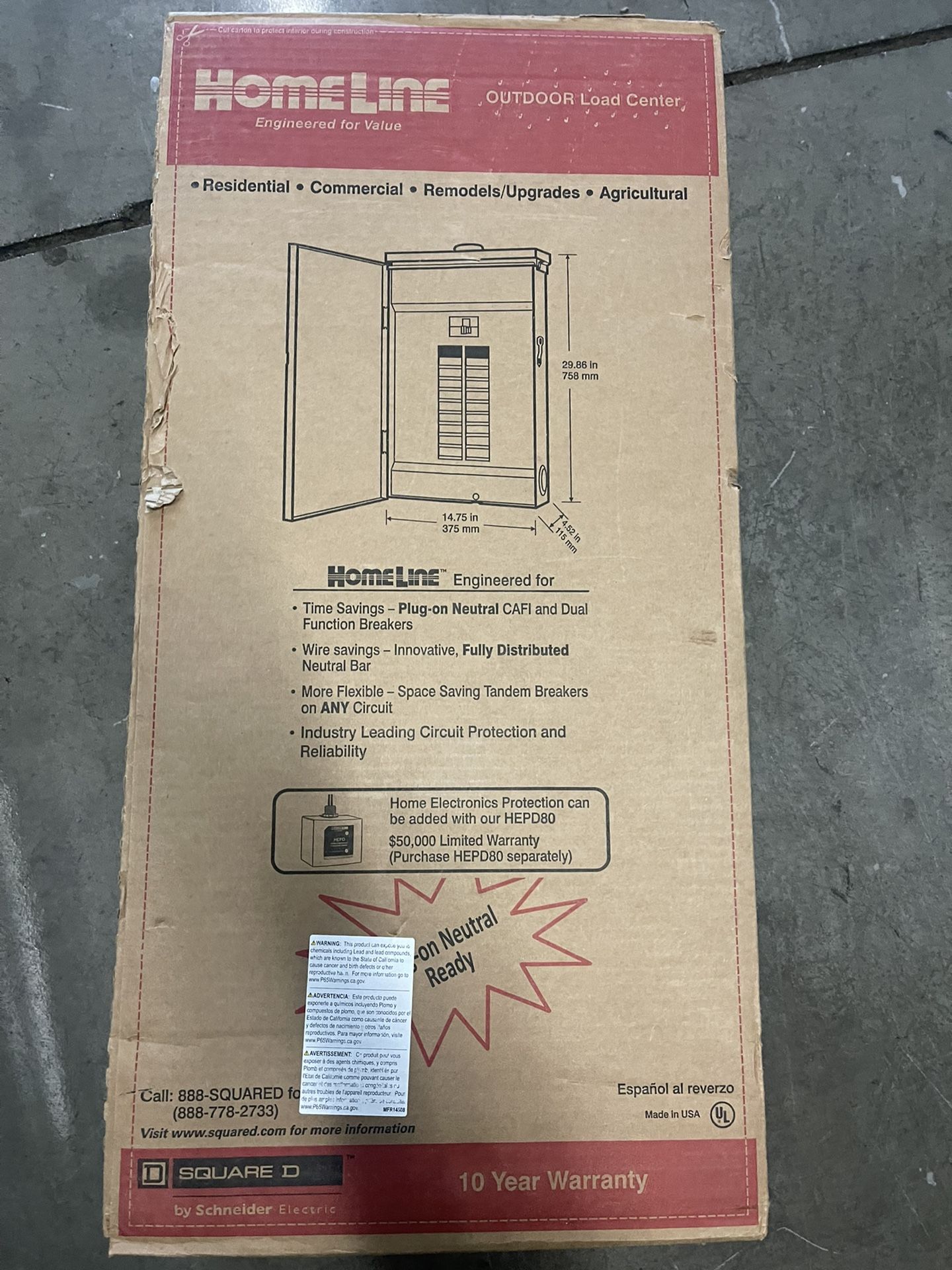 225a Square D Load Center