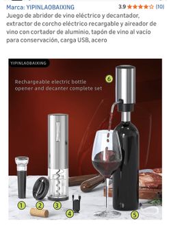 Electric Wine Opener and Decanter Set