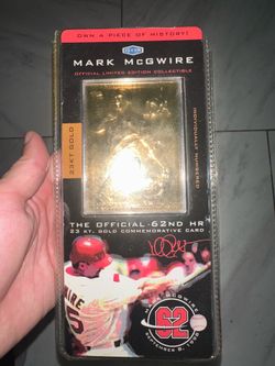 Gold baseball card